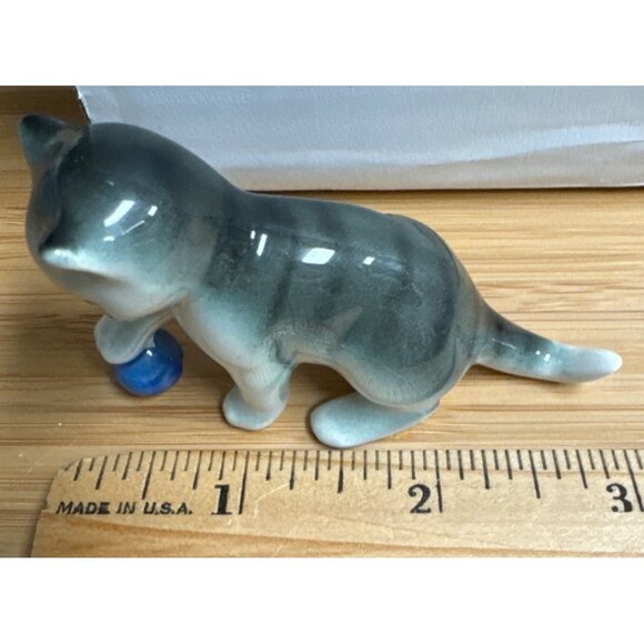 Kitten With Blue Yarn Ball Goebel 3" Porcelain Cat - Picture 6 of 7